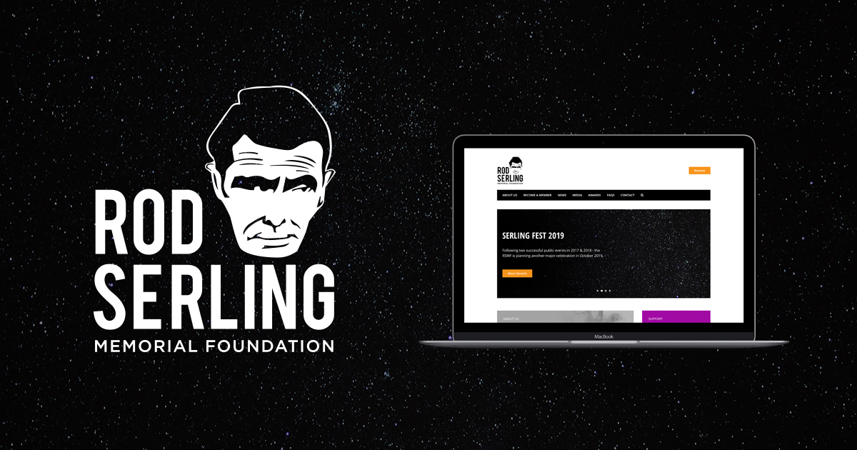 Rod Serling Memorial Foundation logo and website