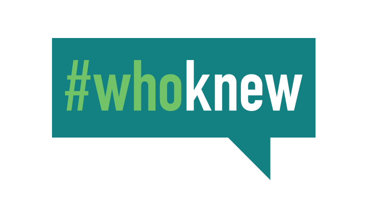 #WhoKnew university marketing campaign logo