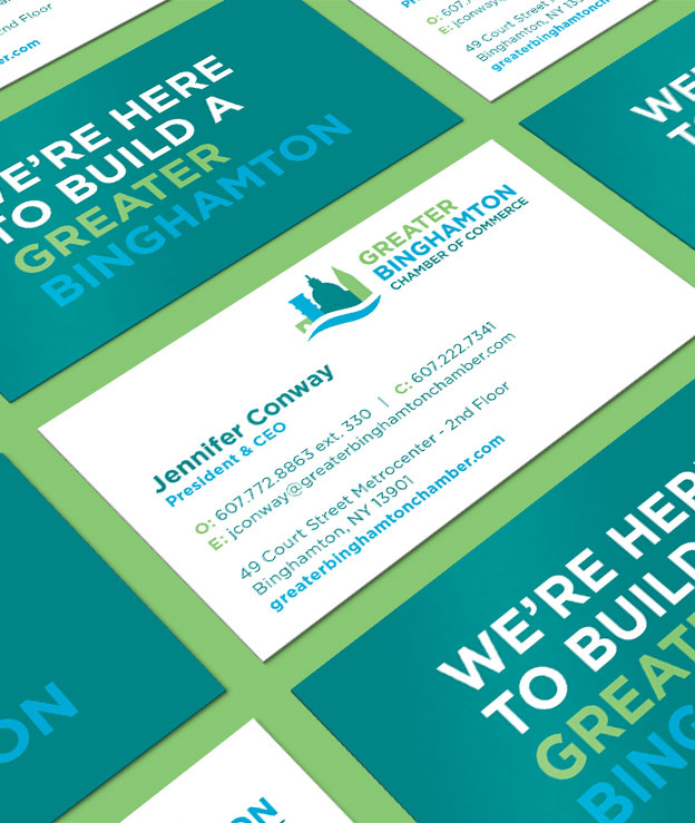 Business cards for Greater Binghamton Chamber of Commerce