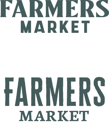 Different font options for Broome County Farmers Market logo