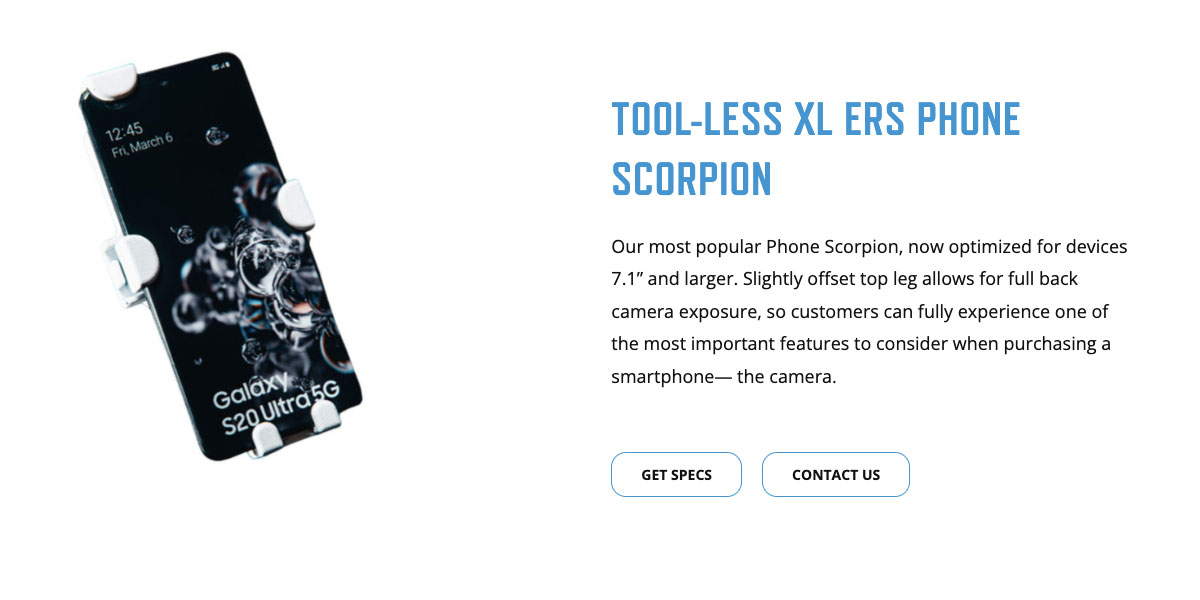 Product description for Phone Scorpion