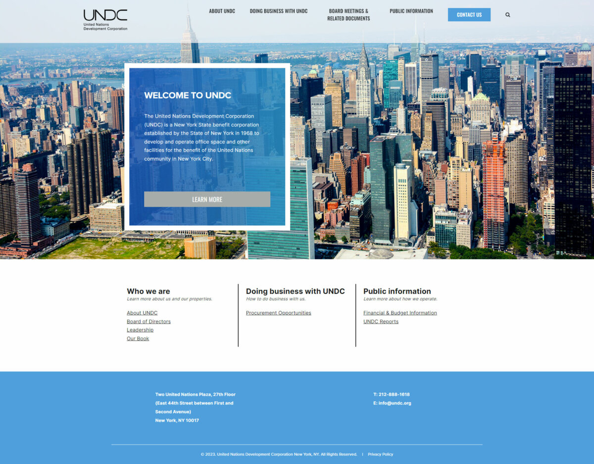 UNDC | Website Design & Development